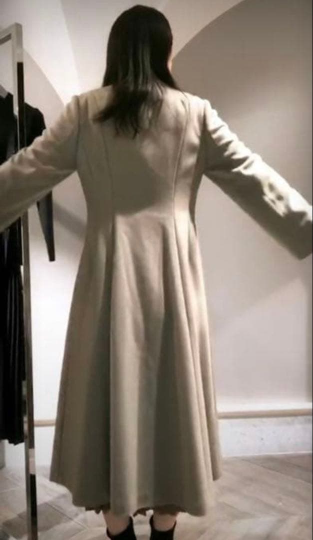 CELFORD セルフォード カシミヤ混 クルーネックフレアコート