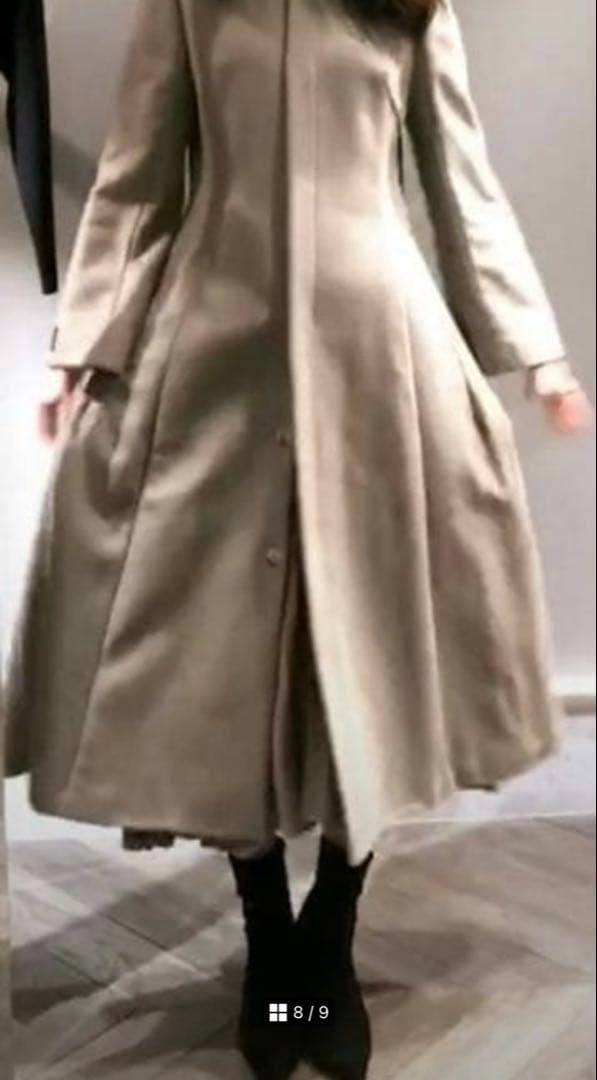 CELFORD セルフォード カシミヤ混 クルーネックフレアコート