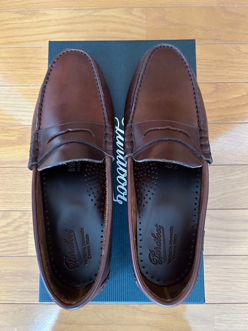 paraboot ローファー メンズ　ローファー　ビジネスシューズ　レザー