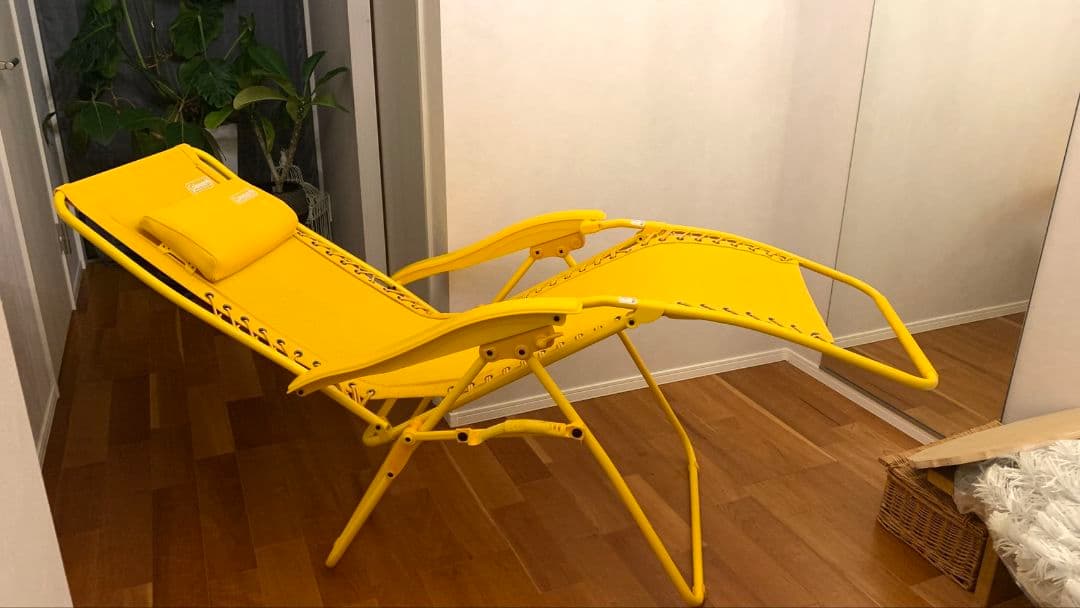 Colemanインフィニティチェア　イエロー　リクライニングチェア