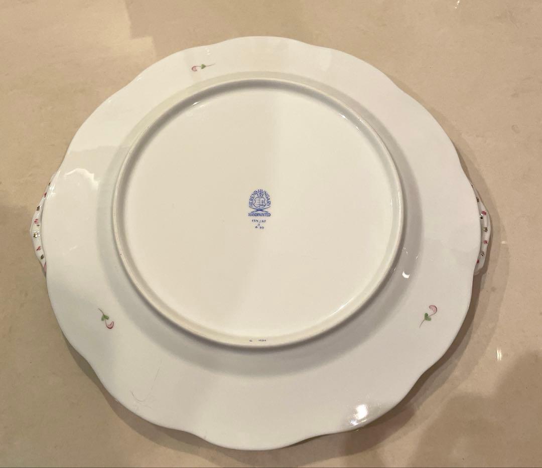 ヘレンド[アポニー・フラワー] 両ハンドル付きプレート/ケーキプレート