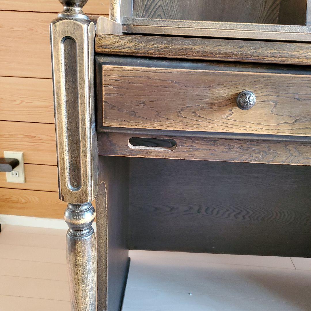 レトロ木製ドレッサー ダークブラウン