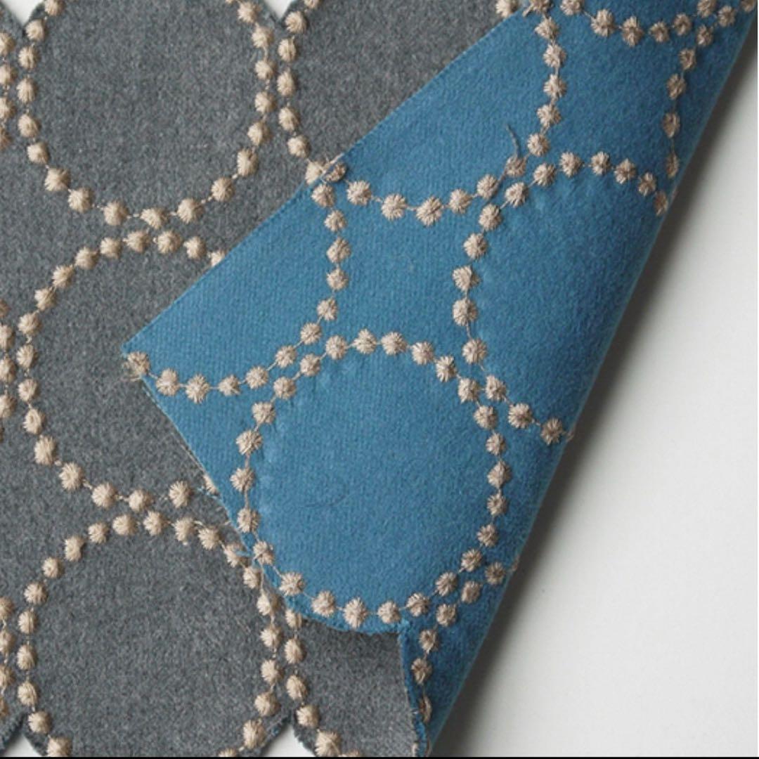 ミナペルホネン スツール タンバリン 丸脚 【グレー/ブルー】 椅子 オットマン