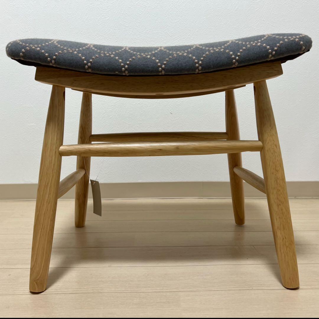 ミナペルホネン スツール タンバリン 丸脚 【グレー/ブルー】 椅子 オットマン