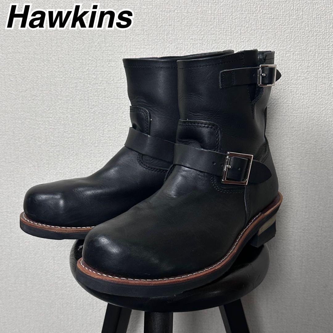 Hawkins ショートエンジニアブーツ ホーキンス ブラック 黒