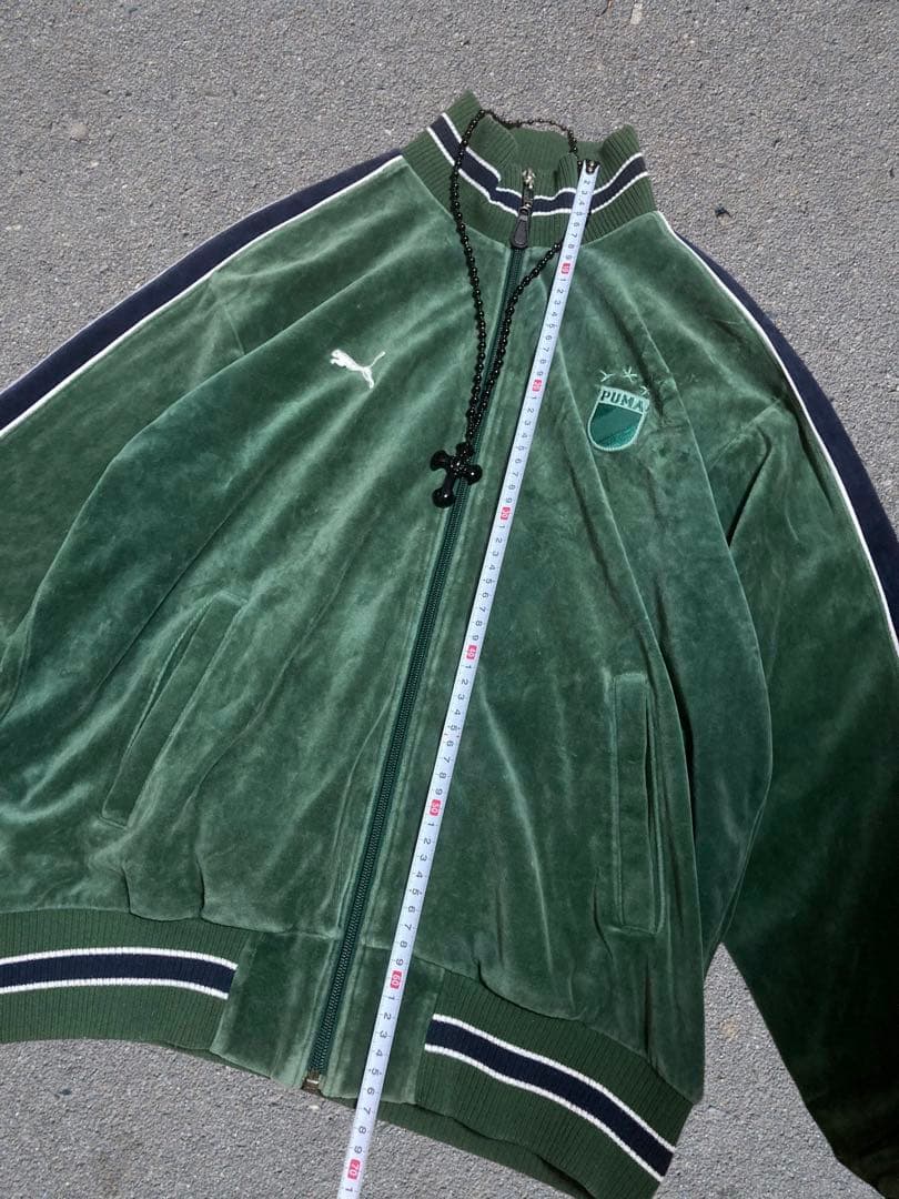激レアPUMAベロアトラックジャケットワッペン刺繍y2Kロックパンク平成ギャル