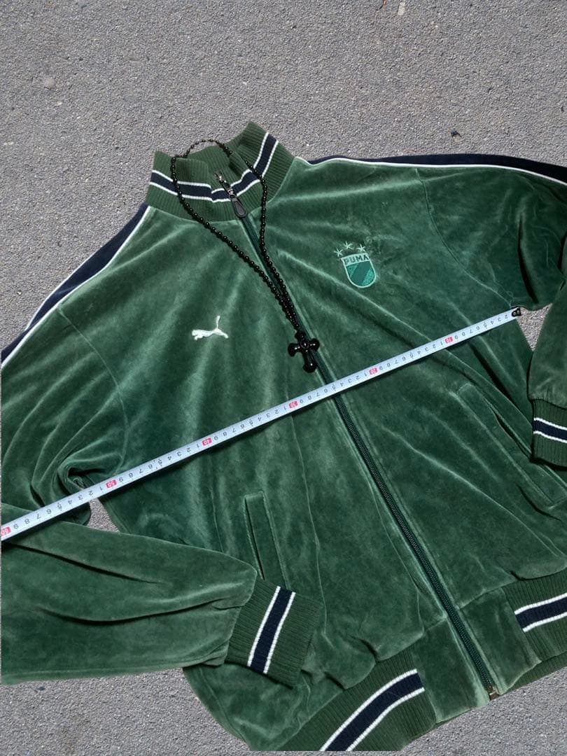 激レアPUMAベロアトラックジャケットワッペン刺繍y2Kロックパンク平成ギャル