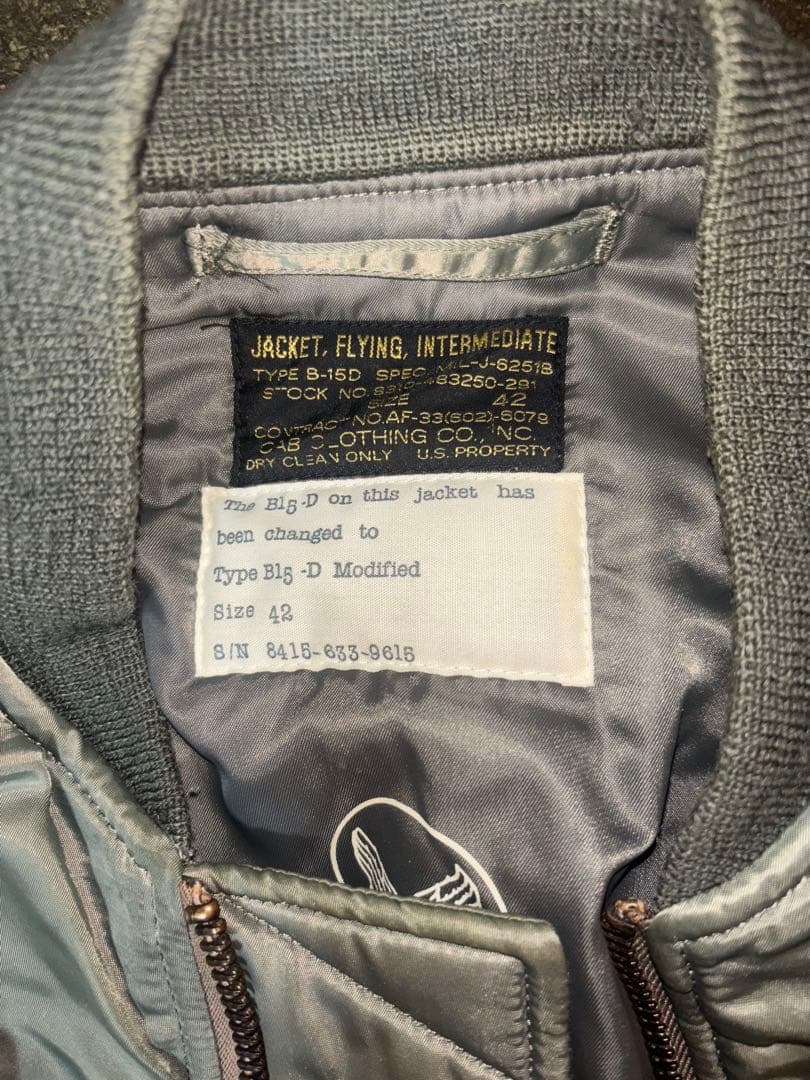 MA-1 cab clothing MA1 B-16D mサイズ 短丈