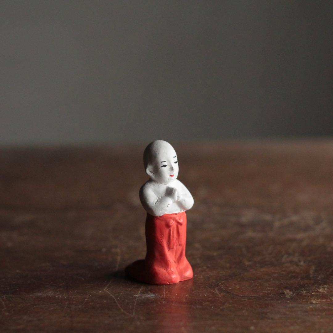 土人形 奉開眼 聖徳太子二歳像 四天王寺 古道具 アンティーク オブジェ
