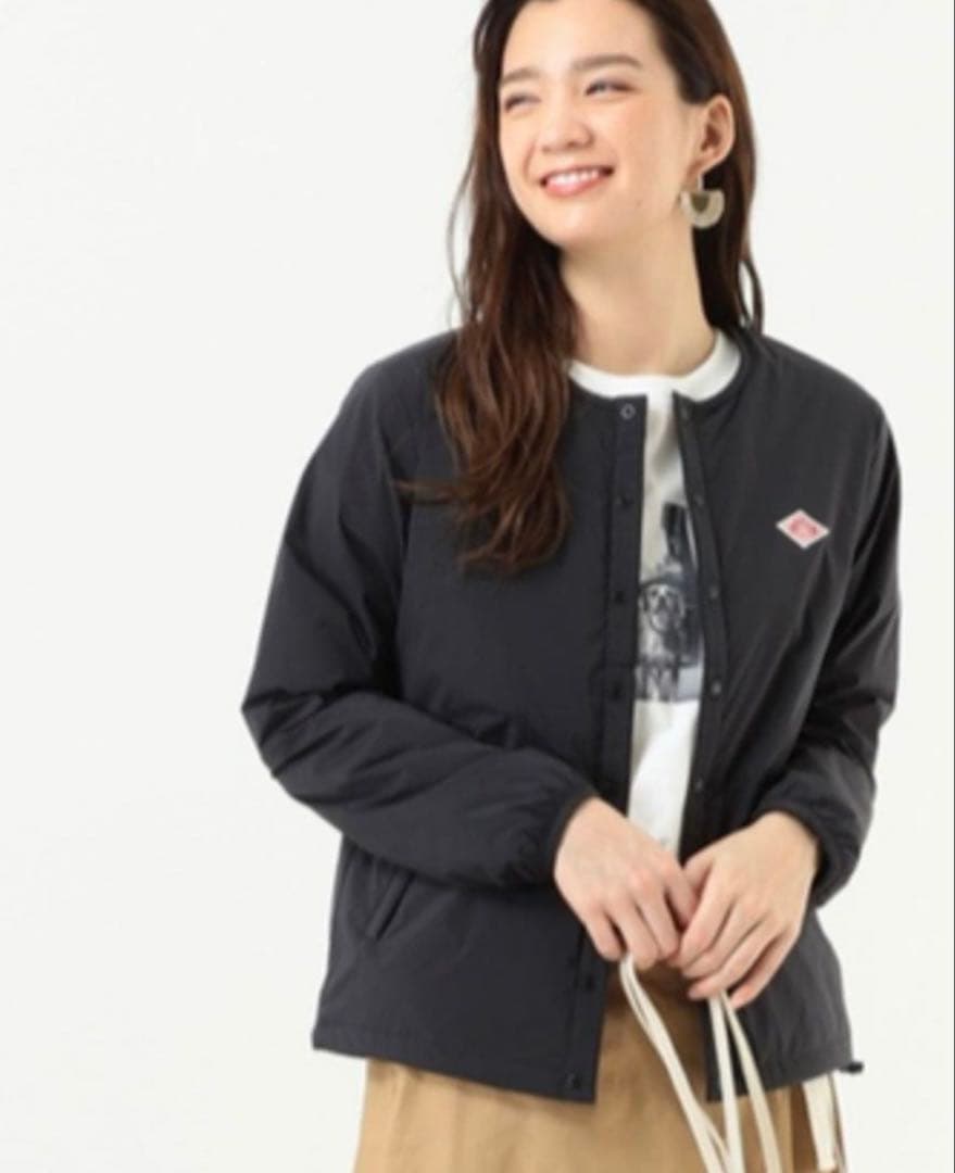 ダントン ノーカラージャケット 黒 36