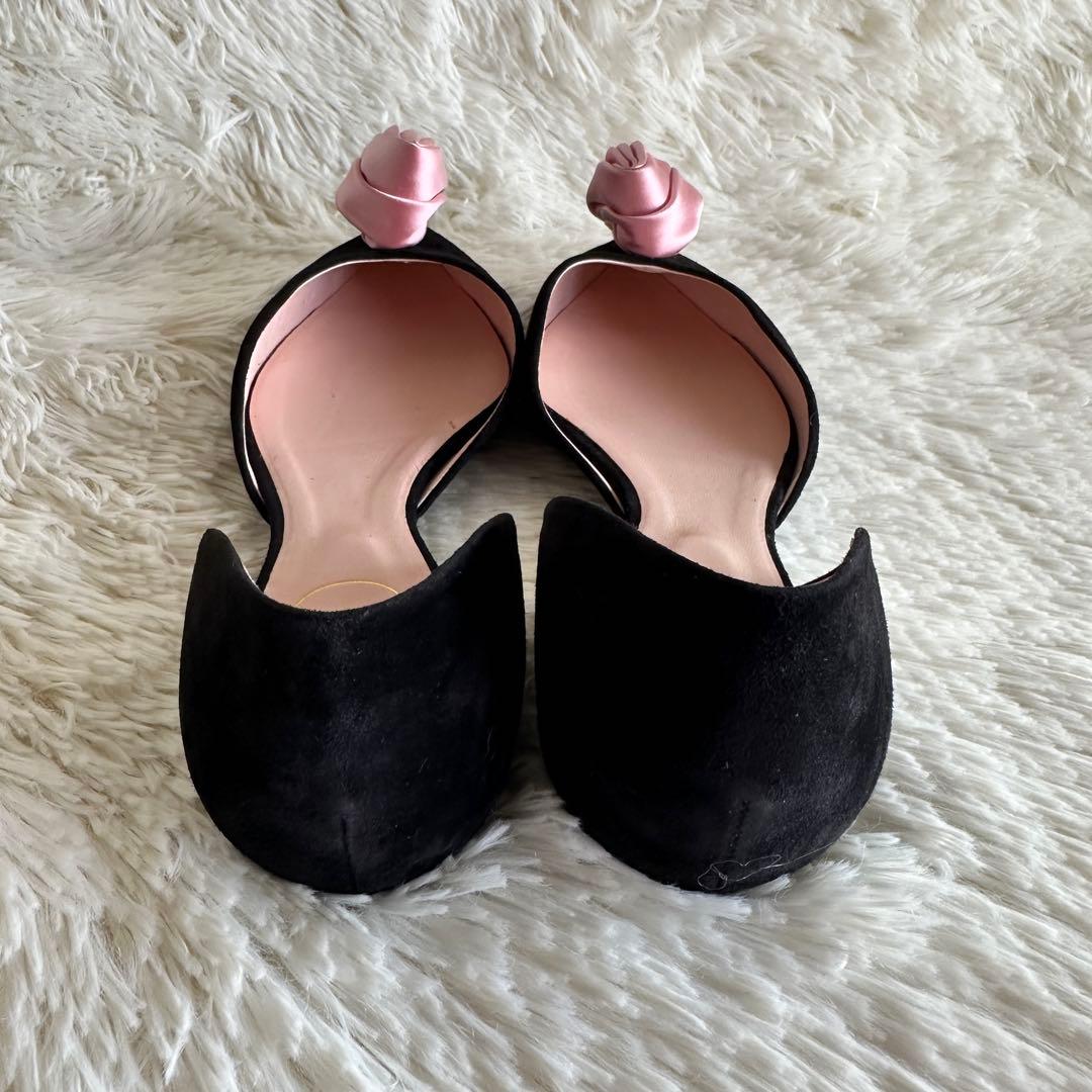 【美品】ROGER VIVIER ロジェヴィヴィエ フラワーパンプス ブラック