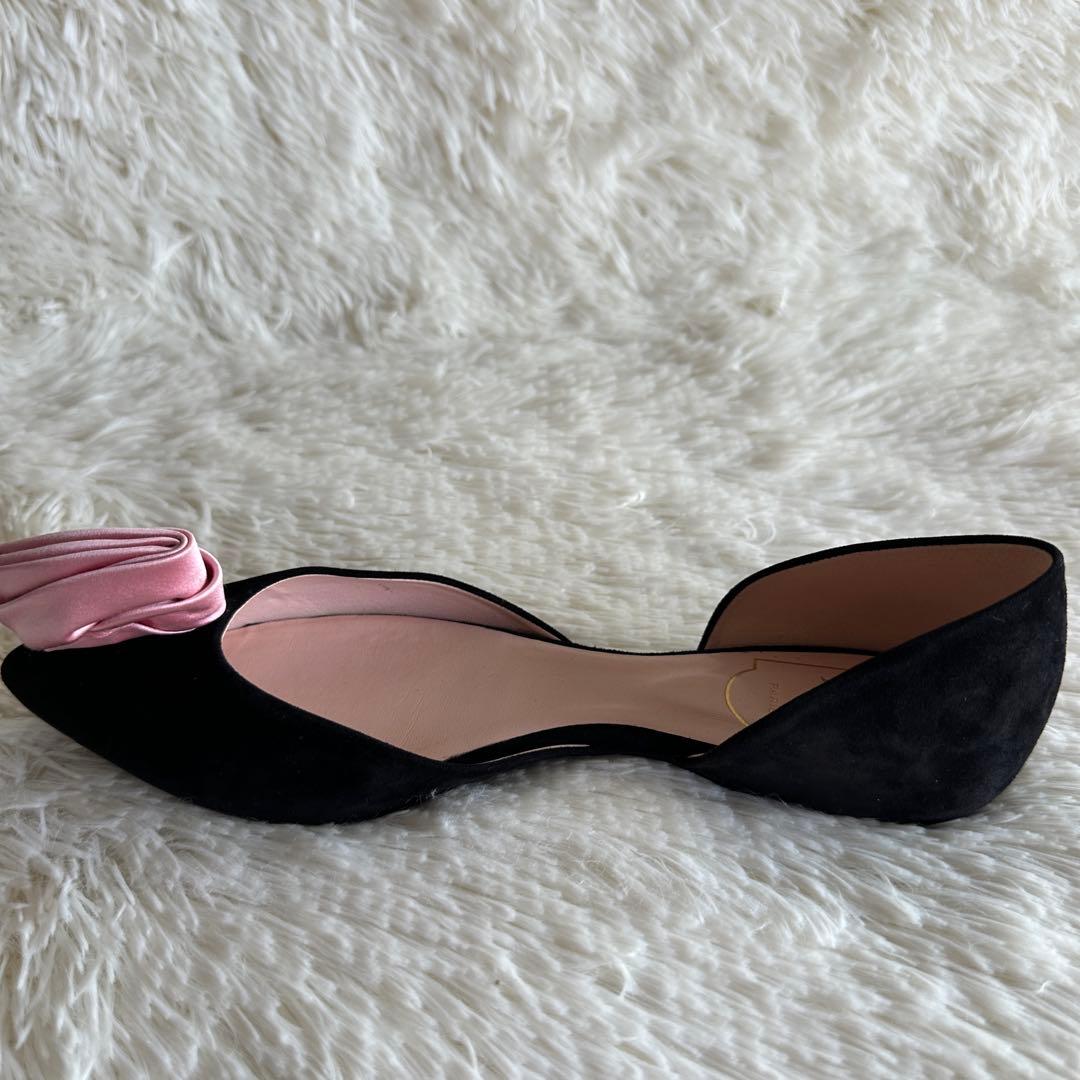 【美品】ROGER VIVIER ロジェヴィヴィエ フラワーパンプス ブラック