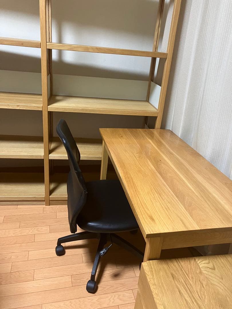 【廃盤品】無印良品 オーク材 机 学習机 テーブル