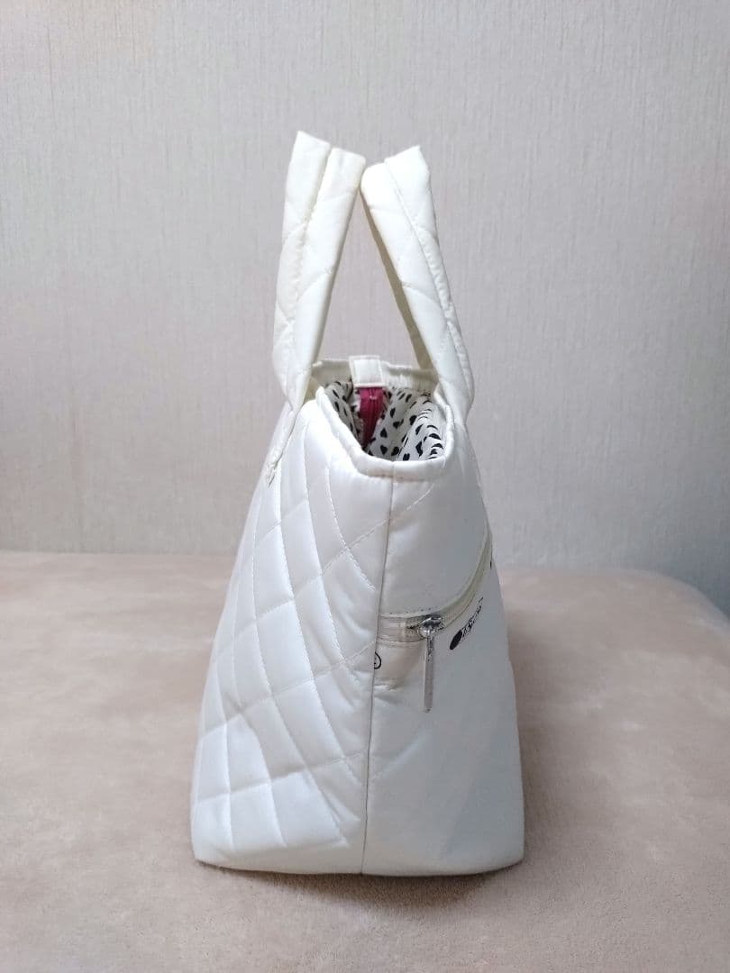 レスポ　神崎恵さんコラボ　トートバッグ　メレンゲホワイト　創立50周年記念バッグ