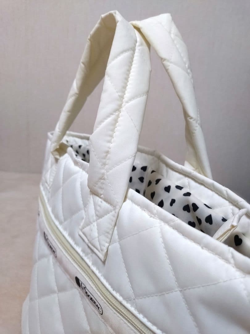 レスポ　神崎恵さんコラボ　トートバッグ　メレンゲホワイト　創立50周年記念バッグ