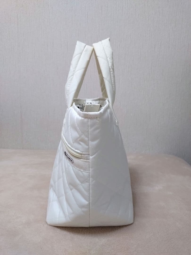 レスポ　神崎恵さんコラボ　トートバッグ　メレンゲホワイト　創立50周年記念バッグ