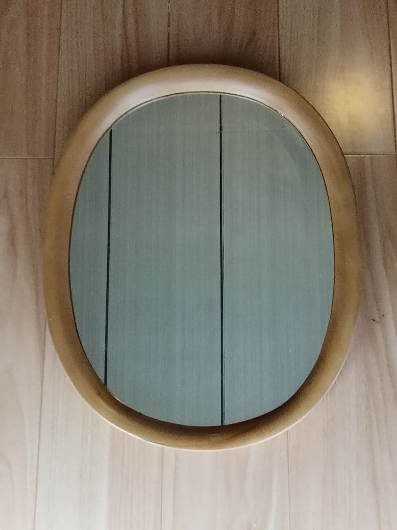 秋田木工　楕円　ウォールミラー　柳宗理