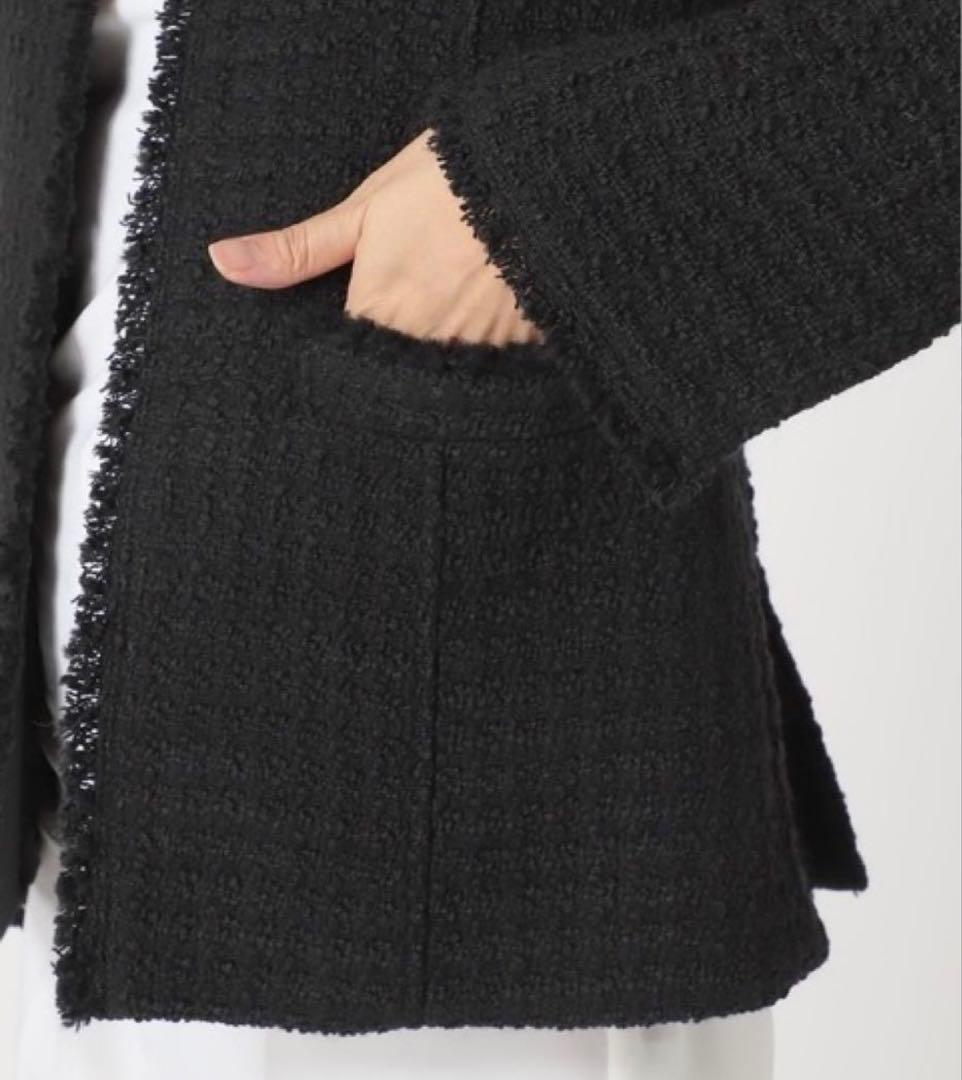 ⭐️新品未使用 美品⭐️NOBLE 黒ツイードジャケット　38（36.38展開）