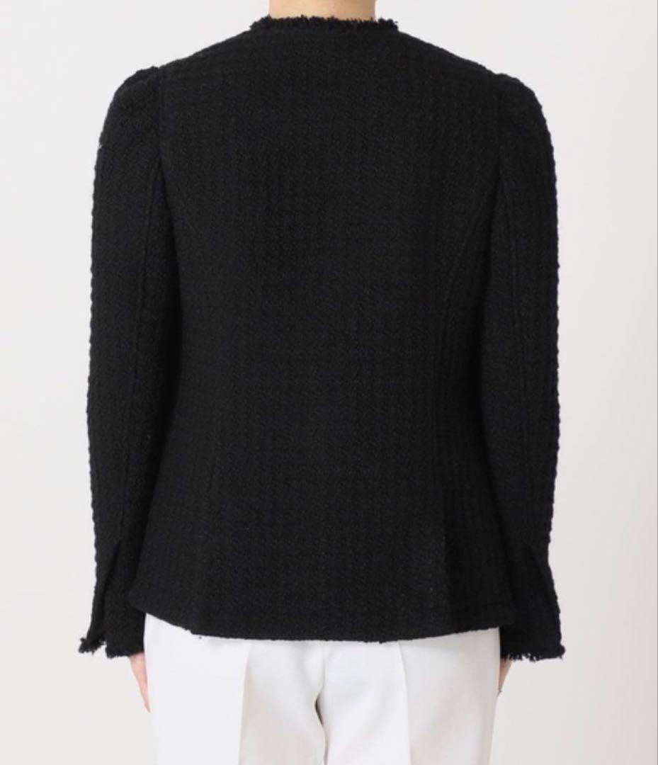 ⭐️新品未使用 美品⭐️NOBLE 黒ツイードジャケット　38（36.38展開）