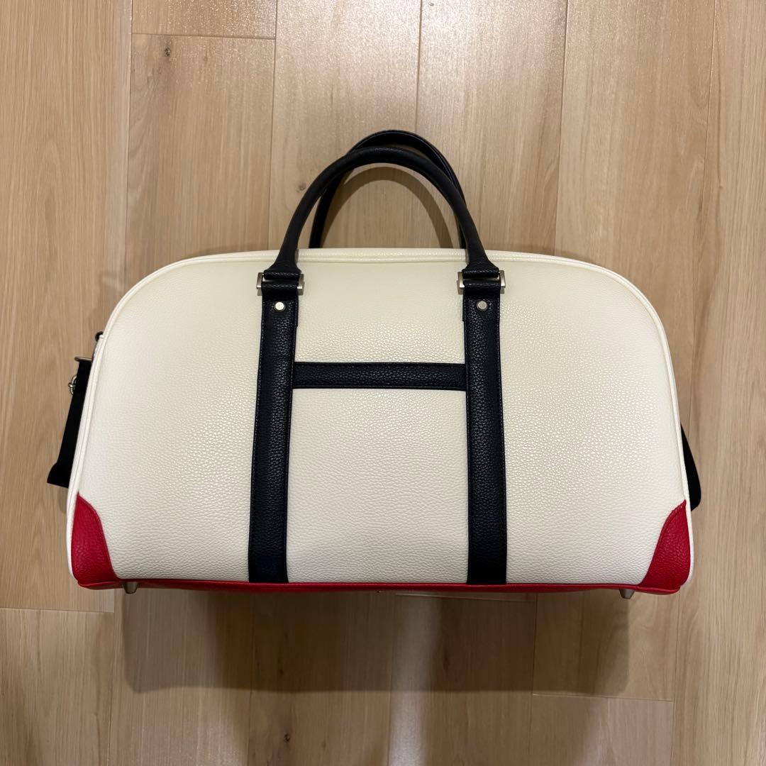 美品【トミーヒルフィガーゴルフ】ボストンバッグ ホワイト