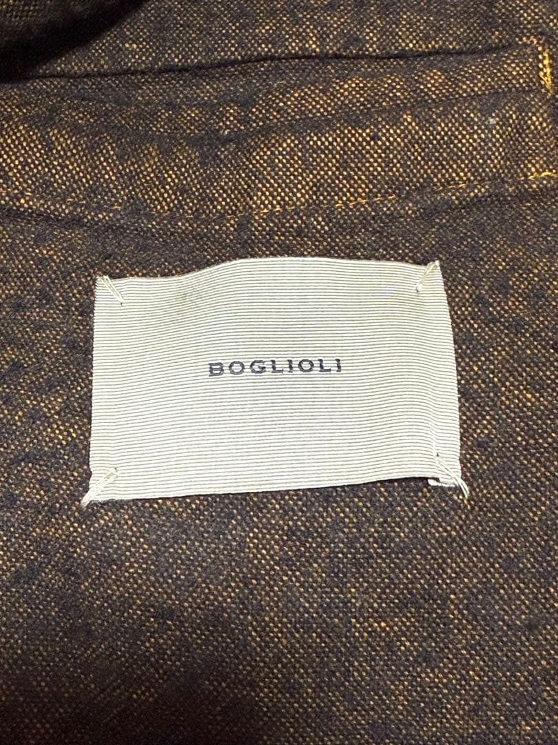 BOGLIOLI 50 COAT テーラードジャケット ブラウン ネップ加工