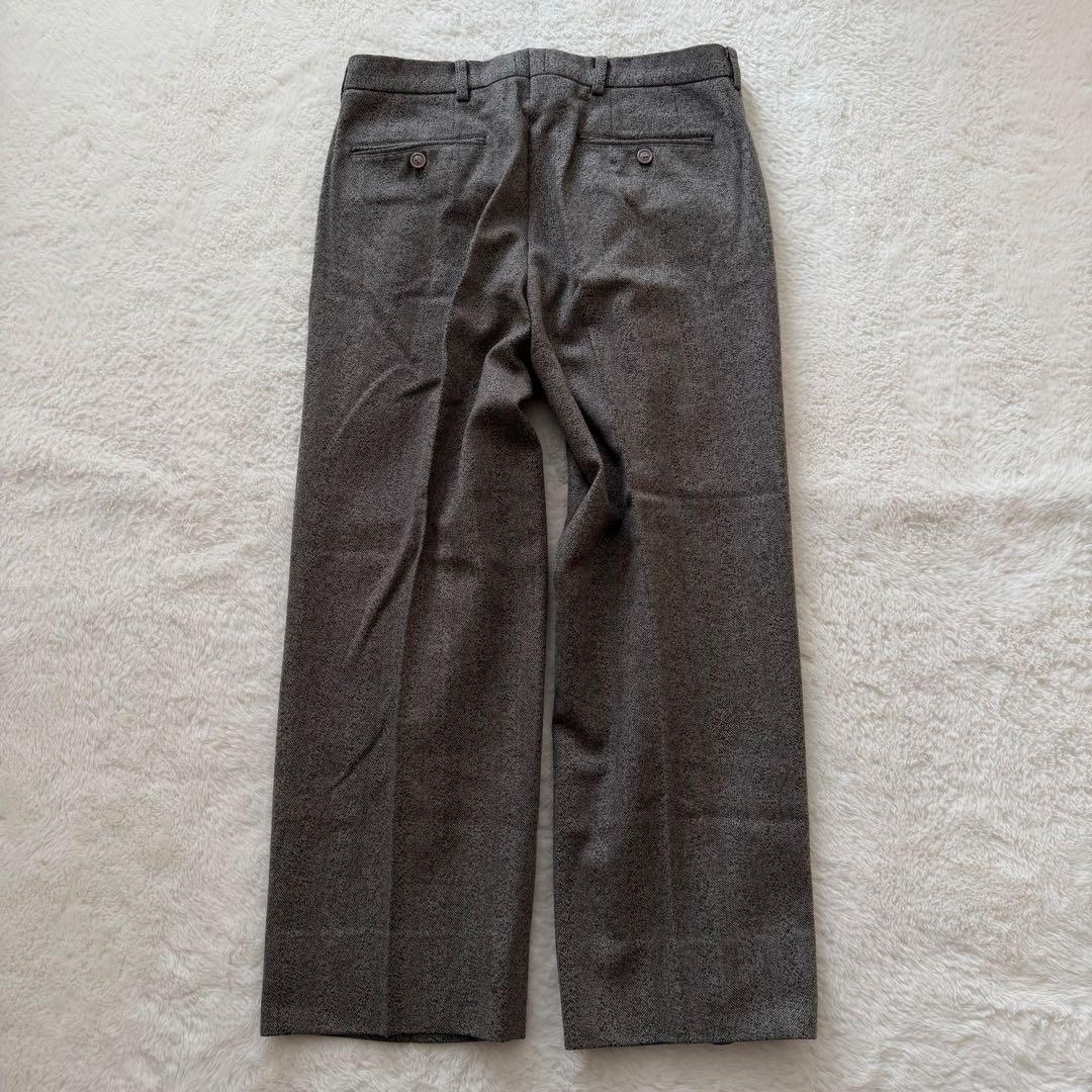 【希少】ISSEY MIYAKE MEN ウール ヘリンボーン ワイドパンツ M