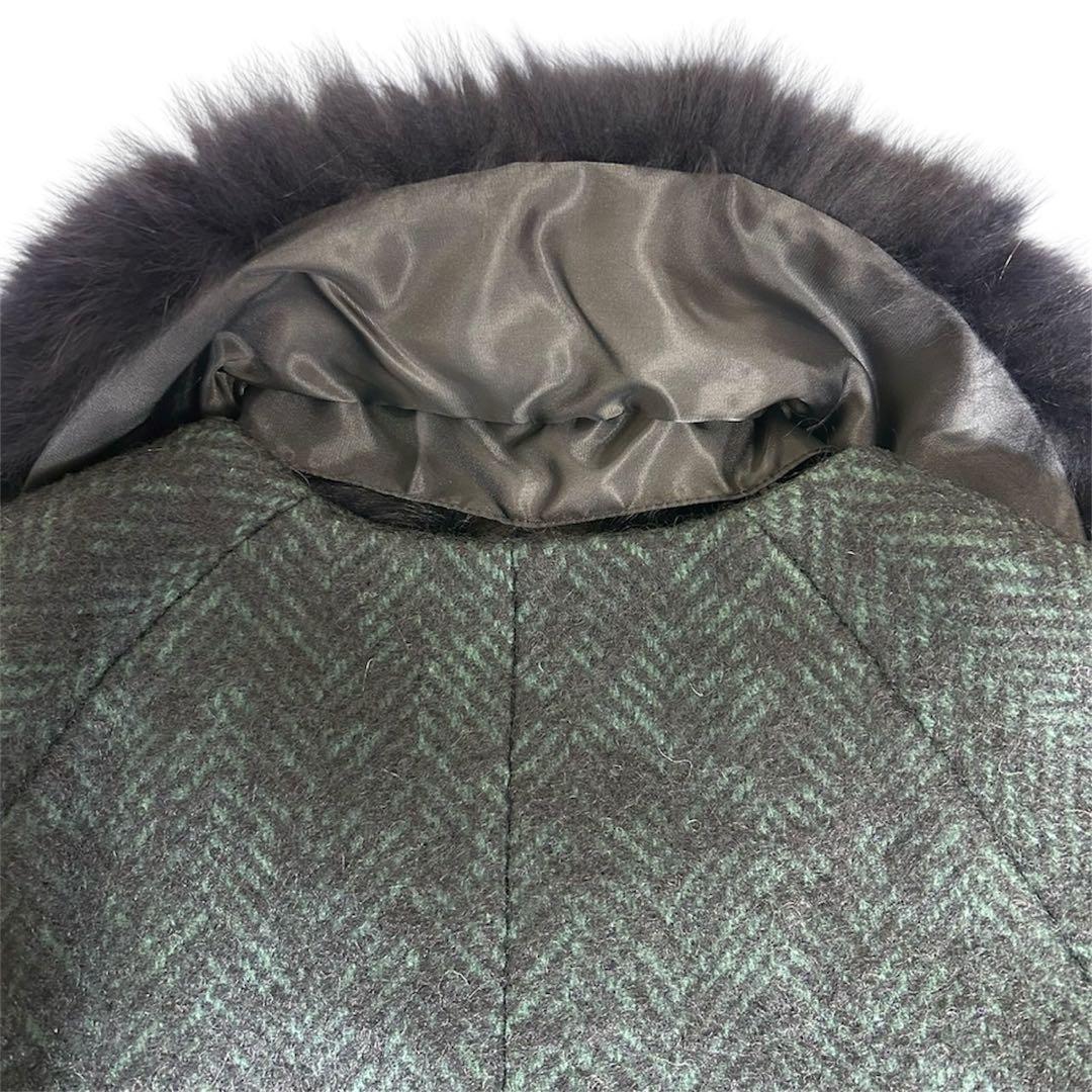 極美品✨《グレースコンチネンタル》 ツイードジャケット モヘア フォックスファー