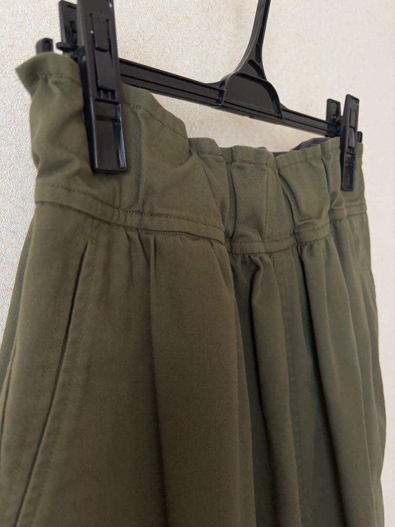 FIRMUM ポリエステルコットンツイル ギャザーミリタリーパンツ XS