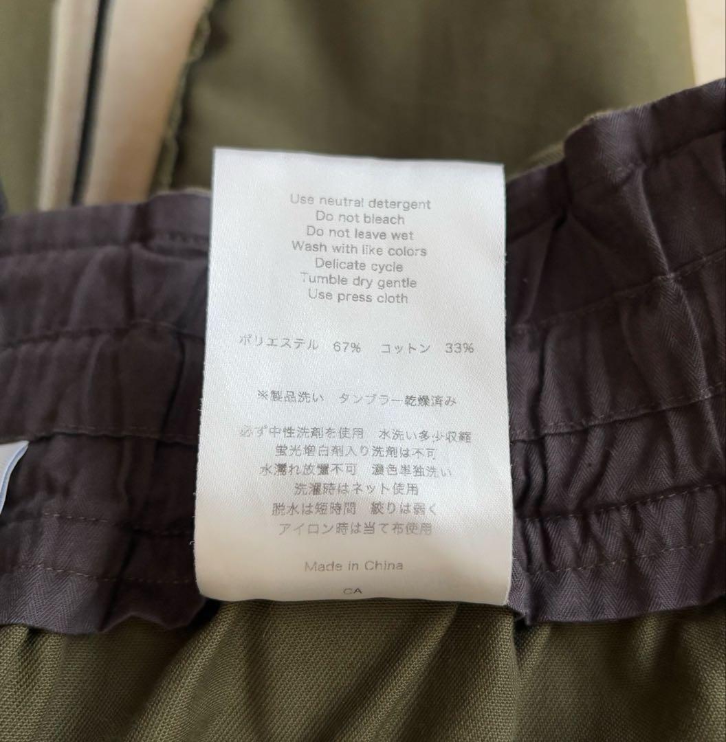 FIRMUM ポリエステルコットンツイル ギャザーミリタリーパンツ XS