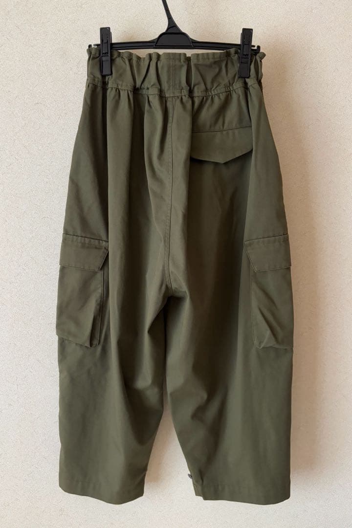 FIRMUM ポリエステルコットンツイル ギャザーミリタリーパンツ XS