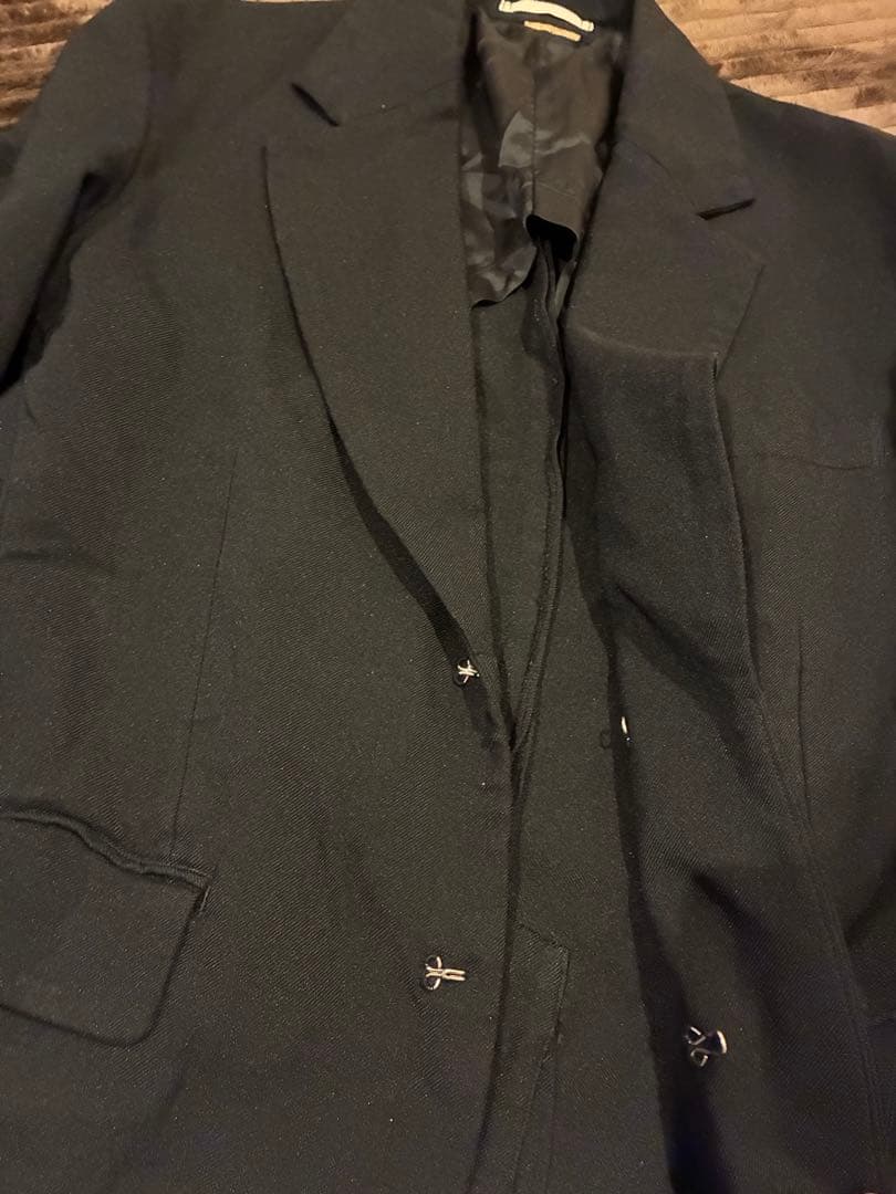 コムデギャルソンオムプリュス　ポリエステル 縮絨　フック　ジャケット 21SS