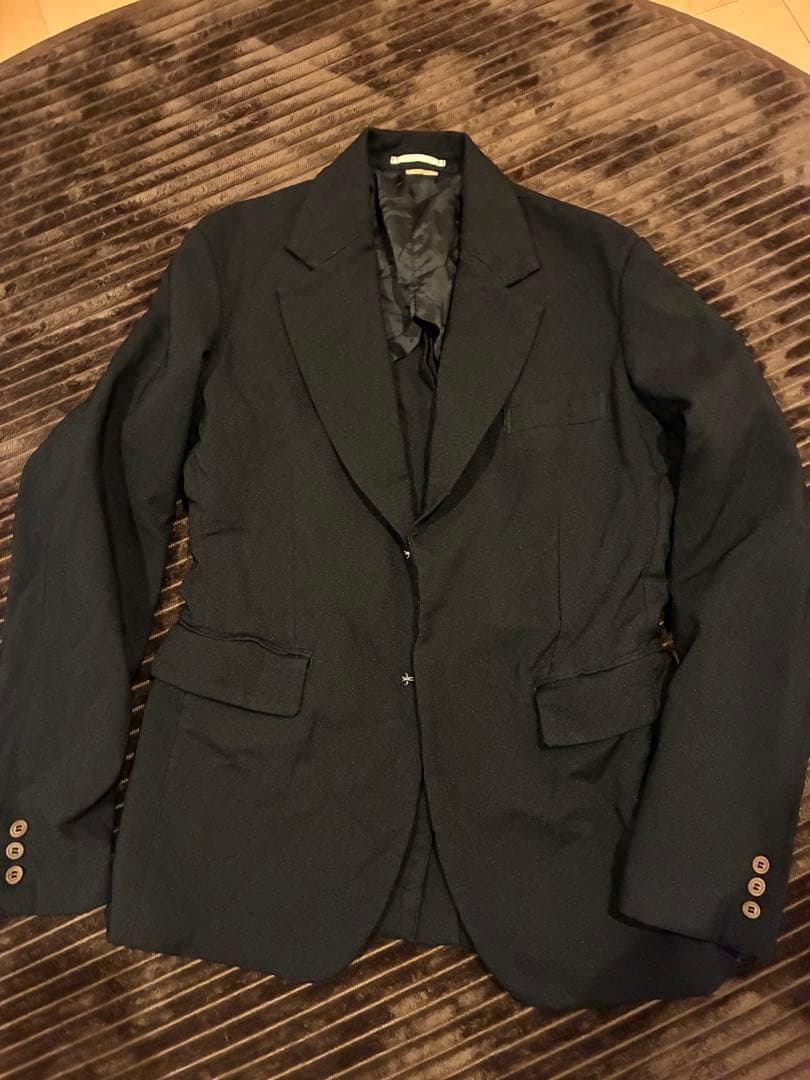 コムデギャルソンオムプリュス　ポリエステル 縮絨　フック　ジャケット 21SS