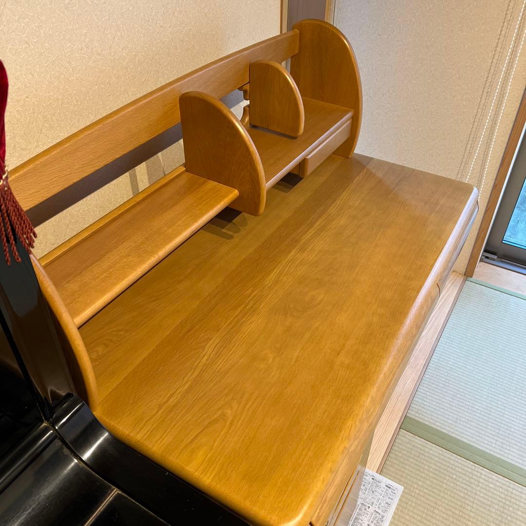 [最終価格]浜本工藝天然木デスクとキャスター引き出し付き