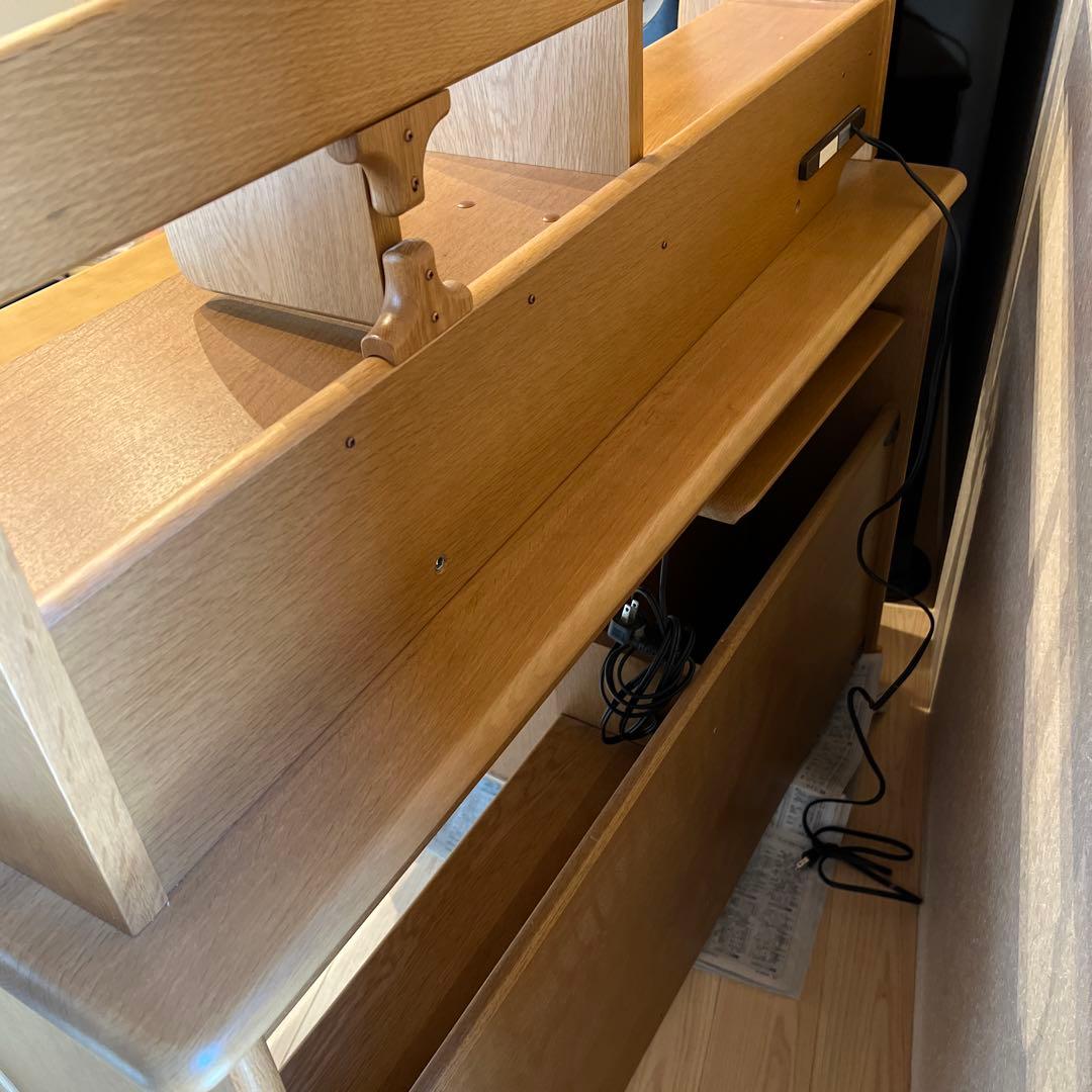 [最終価格]浜本工藝天然木デスクとキャスター引き出し付き