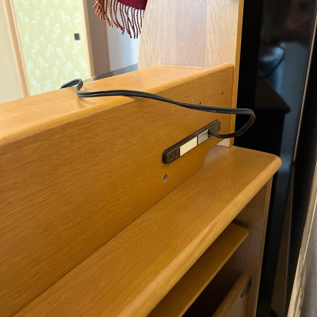 [最終価格]浜本工藝天然木デスクとキャスター引き出し付き