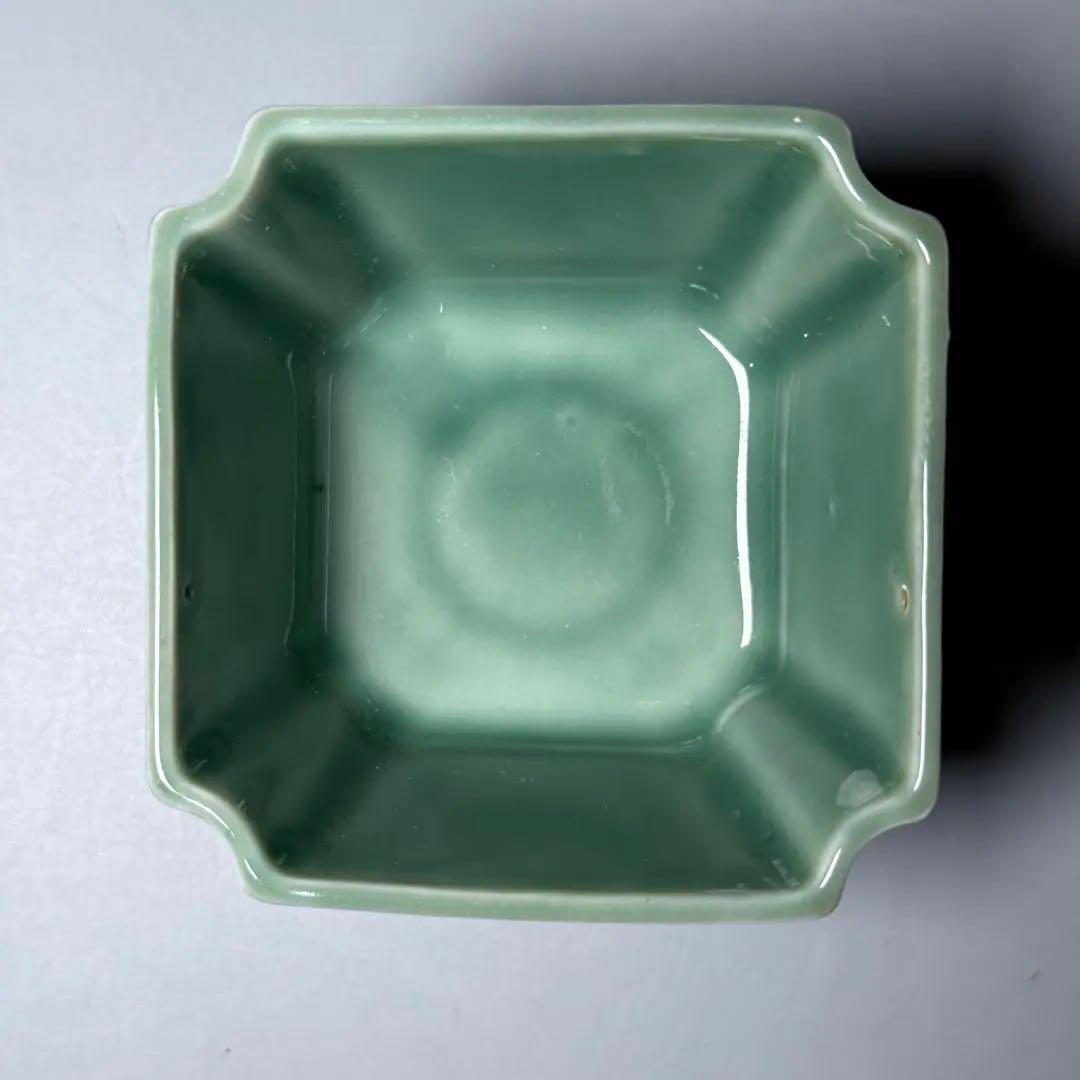 明治鍋島　隅切方形向付　五客　特注共箱付　蒐集家放出品　上品は釉薬