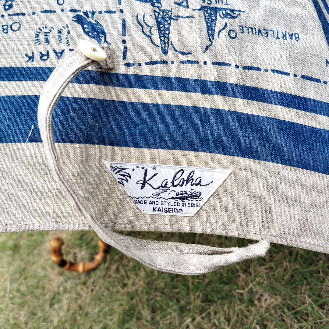 快晴堂　日傘　麻　プリント