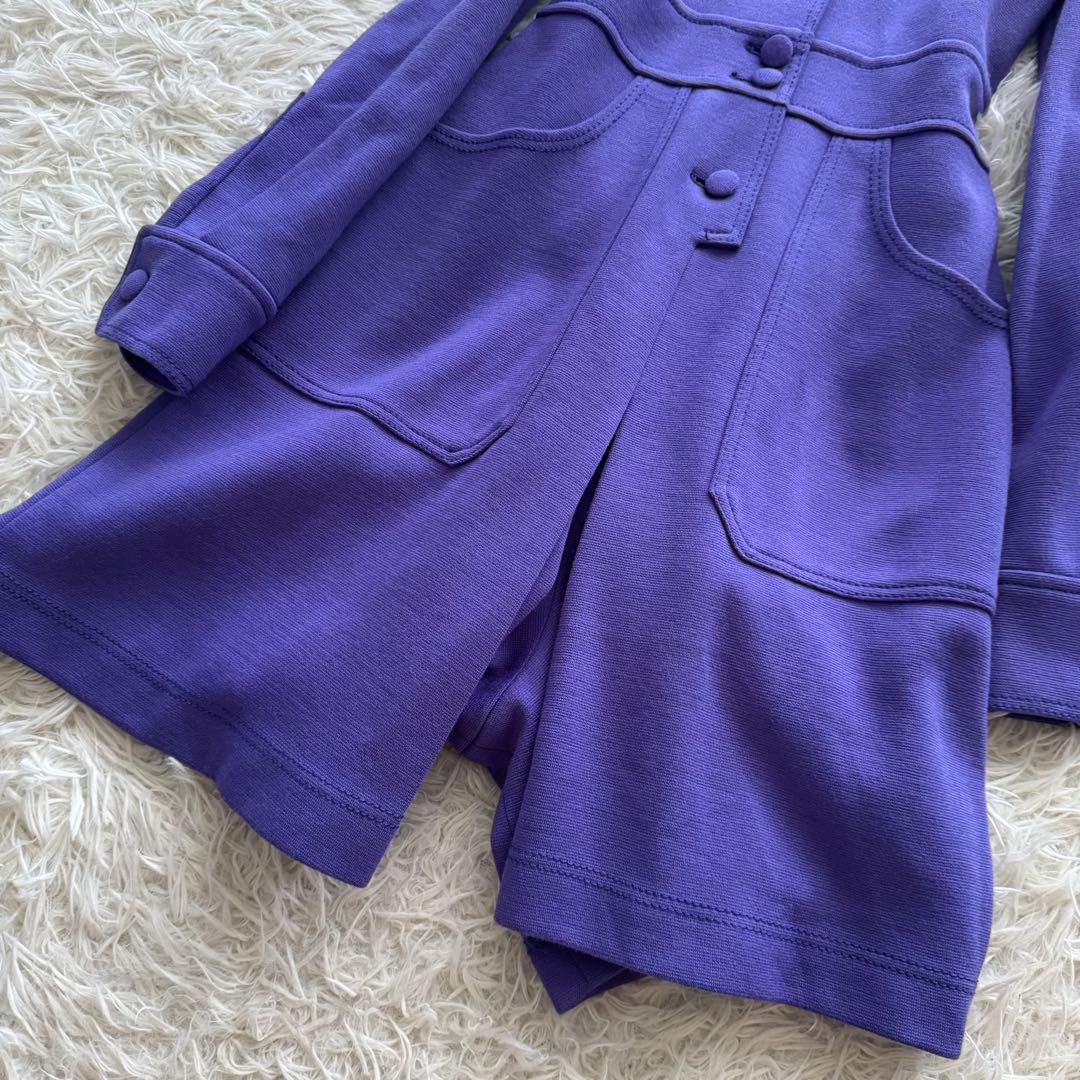 【ミュウミュウ】オールインワン　キュロット　パープル 38　ショート丈