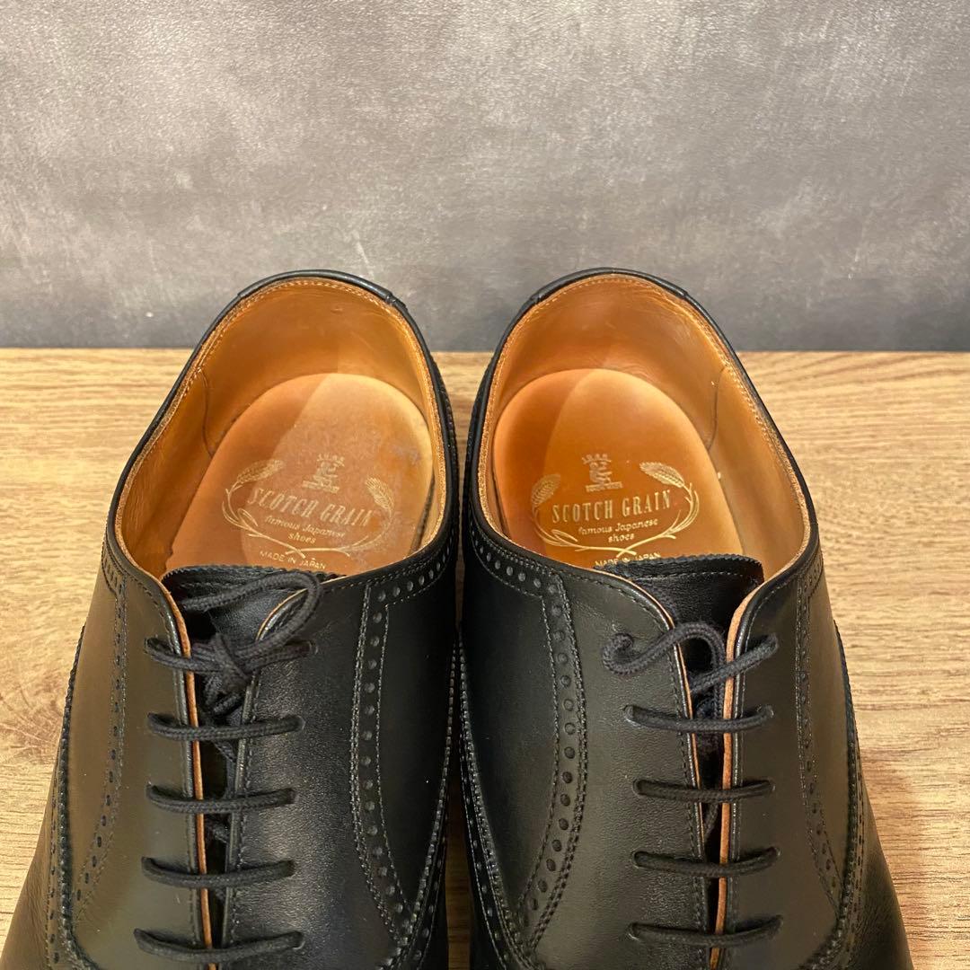 【美品】 スコッチグレイン F9057 セミブローグ ストレートチップ 26cm