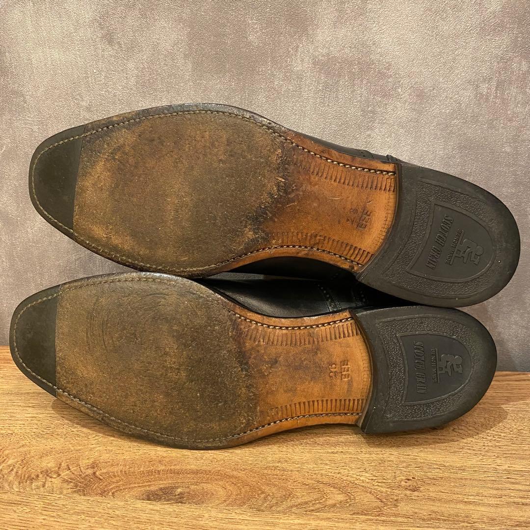 【美品】 スコッチグレイン F9057 セミブローグ ストレートチップ 26cm