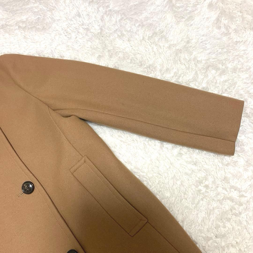 美品⭐️23区 ウールカシミヤ混 ブラウン ピーコート 大きいサイズ