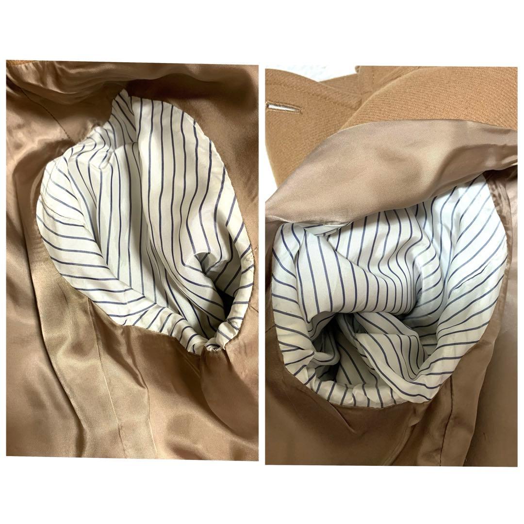 美品⭐️23区 ウールカシミヤ混 ブラウン ピーコート 大きいサイズ