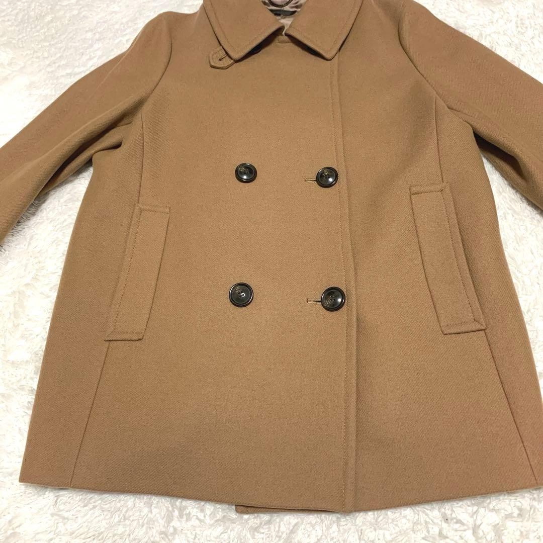 美品⭐️23区 ウールカシミヤ混 ブラウン ピーコート 大きいサイズ