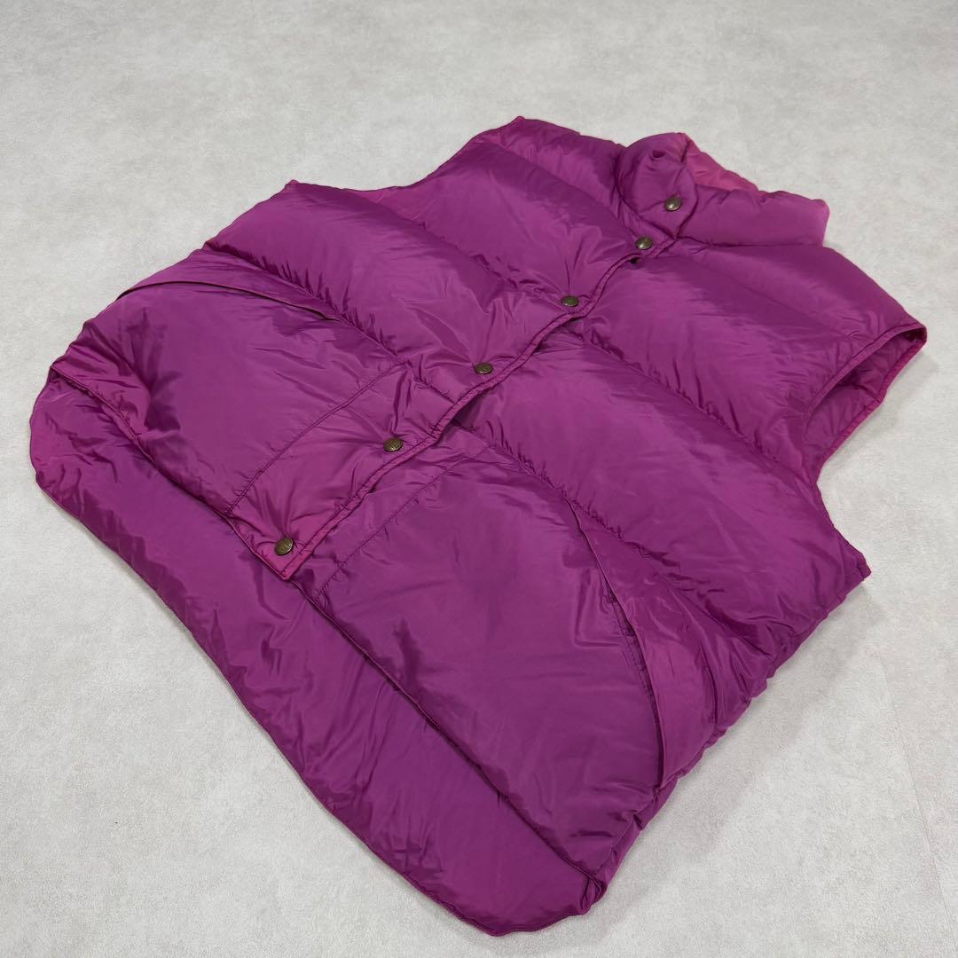 古着 80s エルエルビーン ダウンベスト ジャケット パープル 紫 ①