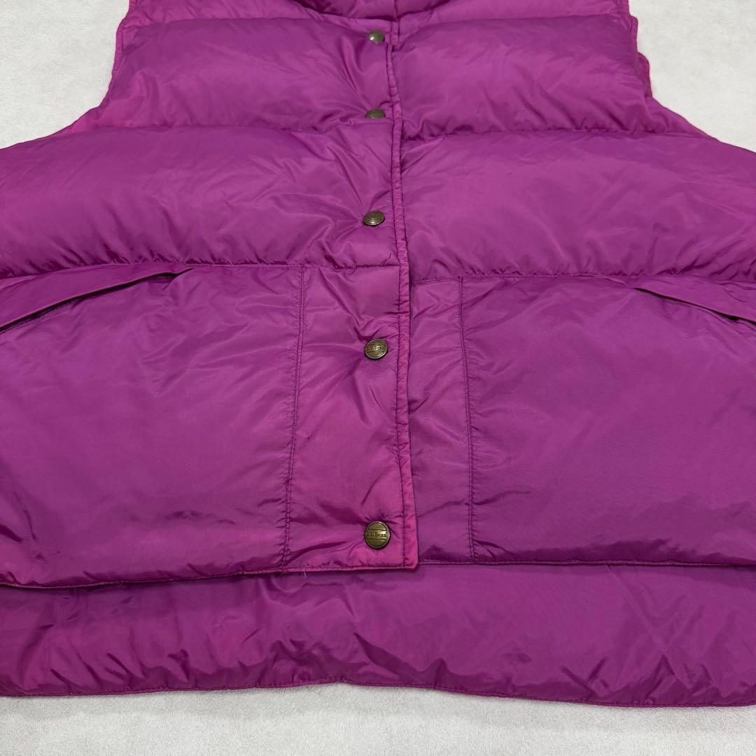 古着 80s エルエルビーン ダウンベスト ジャケット パープル 紫 ①