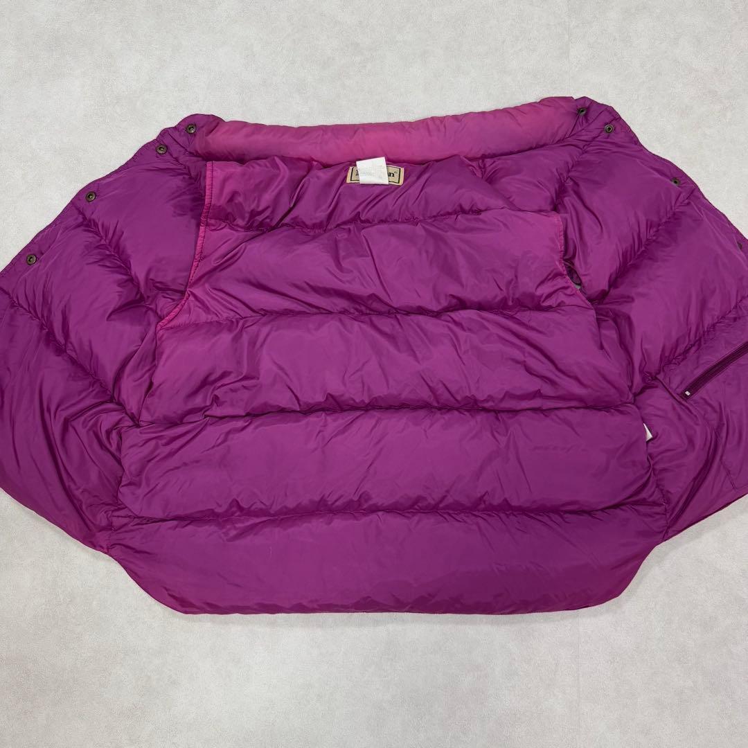 古着 80s エルエルビーン ダウンベスト ジャケット パープル 紫 ①