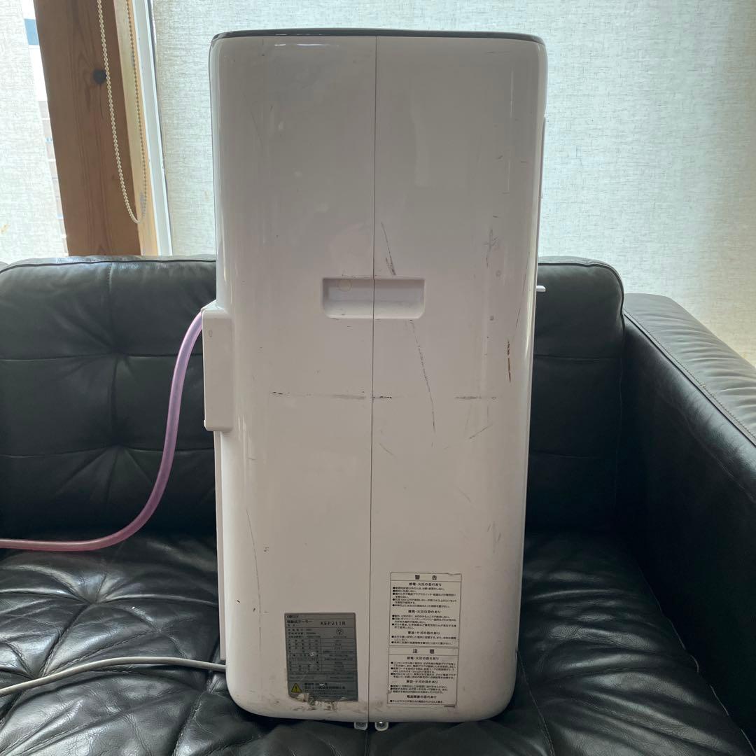 KODEN移動式ポータブルクーラー KEP211Rダクト付き、脱衣所除湿、車中泊