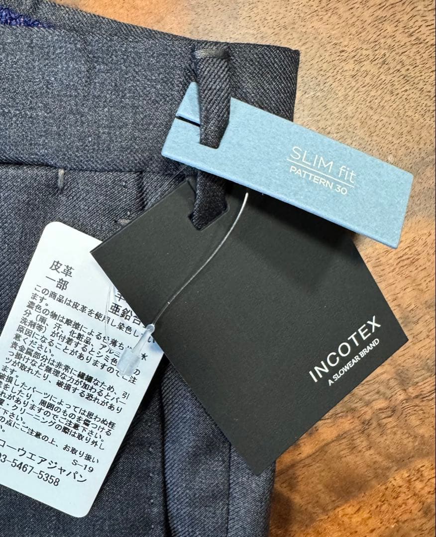 インコテックス 1NT024 スリムフィット　１プリーツパンツ
