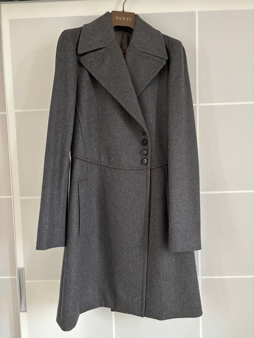 GUCCI コート　美品　グレー　38