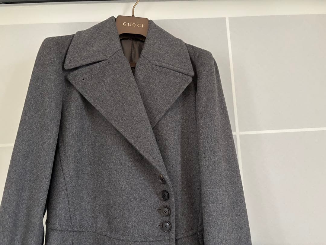 GUCCI コート　美品　グレー　38